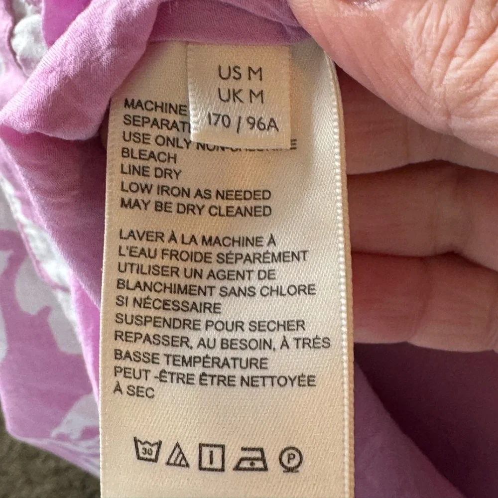 Free People Perfect Sundress Pink Midi Floral Linen Blend Medium Wedding Guest